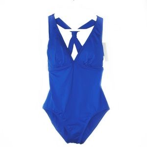 NEW Tommy Bahama Blue Sunkissed Solids Swimsuit 6